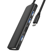6 in 1 USB 3.0 Type-C Hub voor USB-C Naar 4K -Compatibele /TF-Kaartlezer Data Hub Splitter