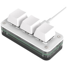3 Teclas ProgramaçãO Macro Teclado para Photoshop Gaming ProgramaçãO Hotswap Teclado Copiar Colar Macropad Branco Tipo B