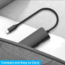 6-IN-1 USB 3.0 Typ-C-Hub für USB-C zu 4K -Kompatibler /TF-Kartenleser Daten-Hub-Splitter