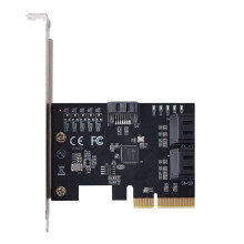 5-Portowy Konwerter III PCIE X4 na 3.0 PCI Express Dysk Twardy Komputera Adapter Karty Rozszerzeń Układ JMB585
