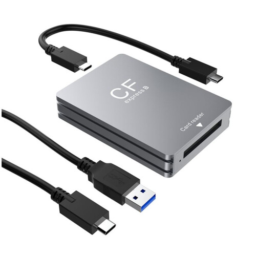 CFexpress Type B Card Reader USB3.2 Gen2 10Gbps CFexpress Reader Memory Card Adapter with USB C to USB C/A Cable 1