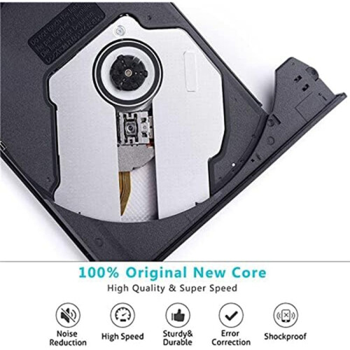 DVD Player External Optical Drive Type-C USB 3.0 2-In-1 CD/DVD Writer Card Reader RW Drive External Optical Drive Player