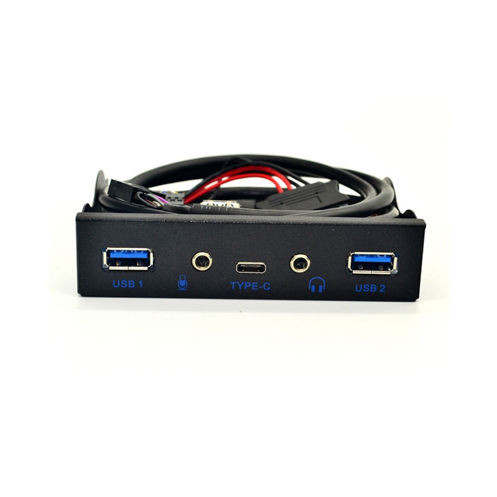 Usb Hub 5 Port Usb 3.1 Type-C Usb 3.0 Front Panel Hd Audio 3.5Mm Earphone Jack Mic Expansion Adapter For Desktop 3.5Inch 6034197983741