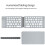 Dual Folding Wireless  Keyboard for  Cell Phone Tablet Computer  Mute Multi-Function Keyboard, B 4