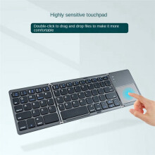 Keyboard Folding Wireless Keypad Touchpad for IOS/Android/Windows Tablet Mobile Phone Keyboard Silver