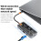 Docking Station per Laptop USB C 10 In 1 Dock  Hub USB C Multiporta Trasparente da 100 W per ,  Air/Pro 6