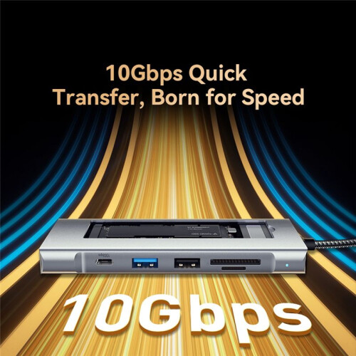 Eight in 1 USB HUB with Disk Storage Function M.2 SSD NVMe  Type-C to -Compatible USB C Dock Station for Laptop 2