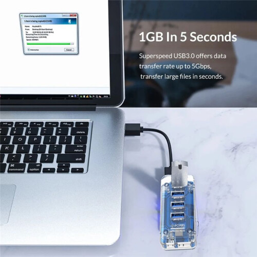 4XUSB3.0 Splitter HUB Laptop Desktop Computer Hub Multi-Port USB Docking Station Adapter Splitter,Rectangular Model 2