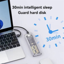 Obudowa M2 SSD M.2 NVMe+NGFF Dual Protocol Obudowa SSD USB 3.2 Gen2 10Gbps Przezroczysta Zewnętrzna Obudowa Dysku do Komputera B