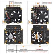 X825 V2.0 2,5-Calowa Płyta Rozszerzeń Pamięci Masowej HDD/SSD + Płyta Zarządzania Energią X735 V3.0 dla Raspberry Pi 4B