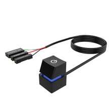 Computer Desktop Kleurrijke LED PC Moederbord Externe Start aan/Uit Knop Verlengkabel voor Kantoor A