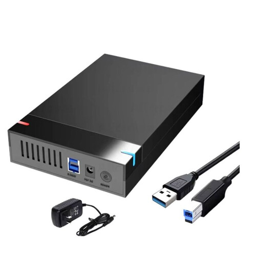Caixa de HDD  de 3,5 Polegadas para USB 3.0 - Gabinete de Disco Rígido Externo, Transferência de Dados, Caixa de HDD para PC e Laptop Plugue EUA