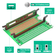 DDR5 RDIMM/UDIMM Memory Tester , Desktop Computer DDR5 Memory Test Card with LED Indicators for Desktop Computer