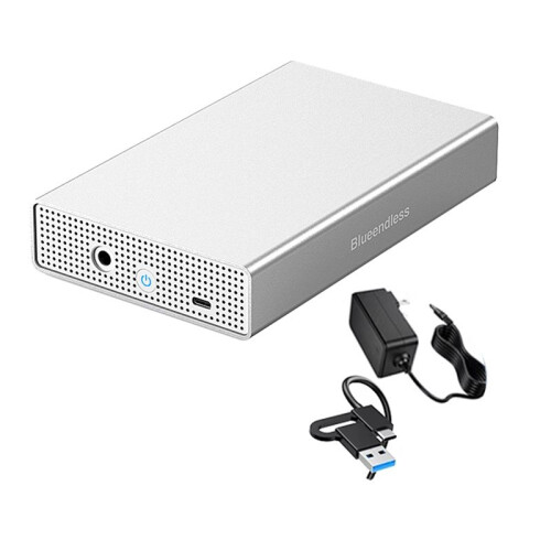 Blueendless Sas Hard Drive Enclosure USB C para 2,5/3,5 Polegadas SAS/ Suporte Máx. 20 GB Disco Externo Hdd Case Plug EUA