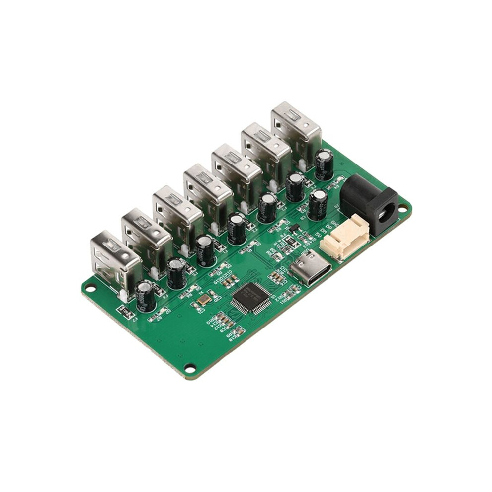 Photos - Card Reader / USB Hub DC5V Type-C USB 2.0 HUB Module 1 to 7 Port USB Hub Seven Port Splitter Expansion Module with LED 480Mbps