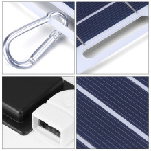 Portable Solar Panel 2W 5V with USB - Safe Charge Stabilizer, Battery Charger Outdoor Power Supply for Camping