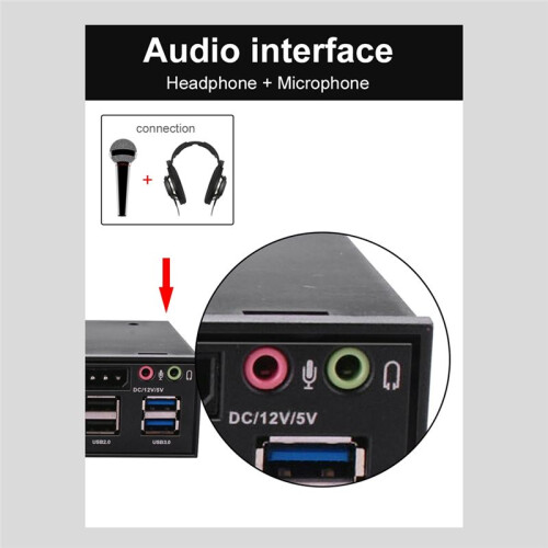 5.25 Inch Media Dashboard with USB 2.0/3.0 E-  Multi-Card Reader for Desktops 2