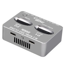 Dual-Bay External Hard Disk Box Gen2X 20Gbps M.2 SSD Enclosure M/B M Key Solid Disk Case M.2 M.3 NVME PCI-E