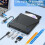 External DVD Drive, USB 3.0 Type-C, Portable CD DVD Burner with Dual USB  and Card Slots 4