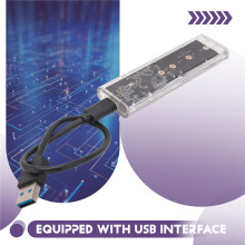 M2 SSD Case M.2 NVME SSD Enclosure Portable SSD RGB Transparent Hard Disk Case 10Gbps for PC