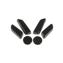 Kits de Pegatinas Decorativas con Botón de Ajuste de Asiento Eléctrico de Automóvil para Modificación Interior del Modelo y para