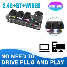 Mechanical Keyboard RGB Gaming Custom Programming Red 3 Keys 1 Knob 2.4G Wireless Knob Keypads