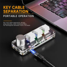 3 Keys 1 Knob 2.4G Macro Keyboard Gaming Custom Programming Wireless Wired Mechanical Keypads