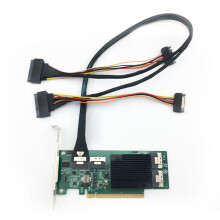 Festplattenkabel SFF8654(8I) Slim SAS zu 2SFF8639 NVMe U.2 Festplattenkabel Multifunktionales Festplattenzubehör