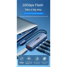 USB C Hub USB Type-C 3.2 HUB 10Gbps High Speed PD100W Charging USB Type-C 3.2 Adapter Splitter for Laptop Phone PC