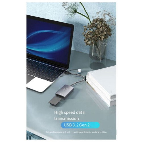 2 in 1 CF Express Type B  Card Reader CF Express Card Reader Type B Adapter USB 3.2 10Gbps Portable CF Express Reader 2