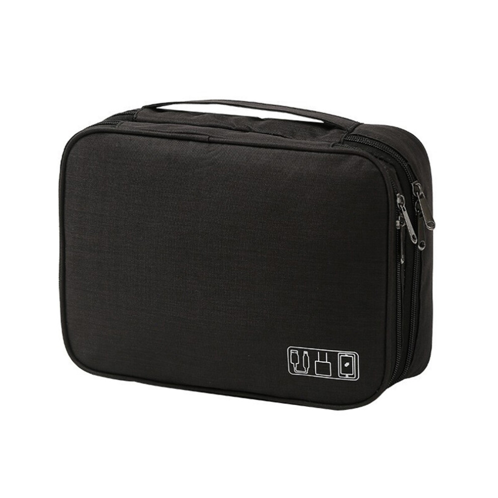Cable Storage Bag Digital Electronics Organizer For Travel, Portable Case For Cables, Chargers & Accessories Black 6033116835611