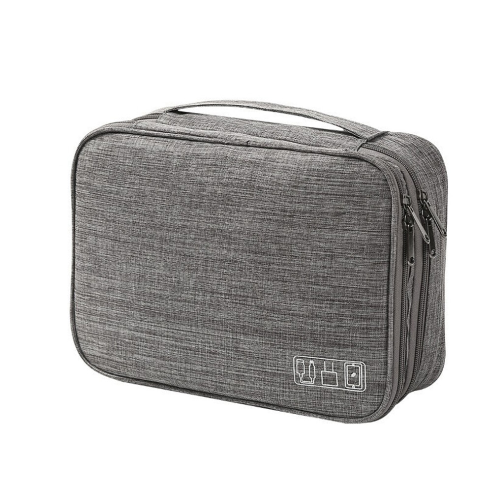Cable Storage Bag Digital Electronics Organizer For Travel, Portable Case For Cables, Chargers & Accessories Gray 4711388845553