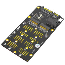 2 en 1 Combo M.2 (NGFF) NVMe SSD/SSD -Bus Vers SFF-8643 et Adaptateur