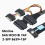 Server Adapter Cable Slimline SAS MCIO 8i 74P to 2-SFF 8639+15P Power Supply Server Multifunction Cable 3