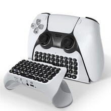 Draadloos Toetsenbord voor PS5-Gameconsole Extern Toetsenbord voor PlayStation5 ChatPad -Toetsenbord