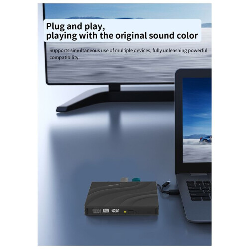 DVD Externo USB3.0 Type-C Multifuncional Blu Ray CD Writer Drive Burner Reader Adequado para Laptop em Qualquer Ocasião 1