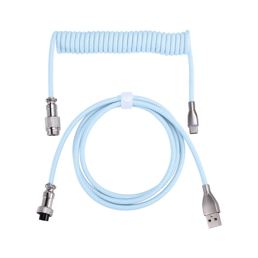 Usb C Coiled Keyboard Cable Braided Mechanical Keyboard Cable With Detachable Metal Cord 1.5M Usb-C To Usb-A C 6031862451222