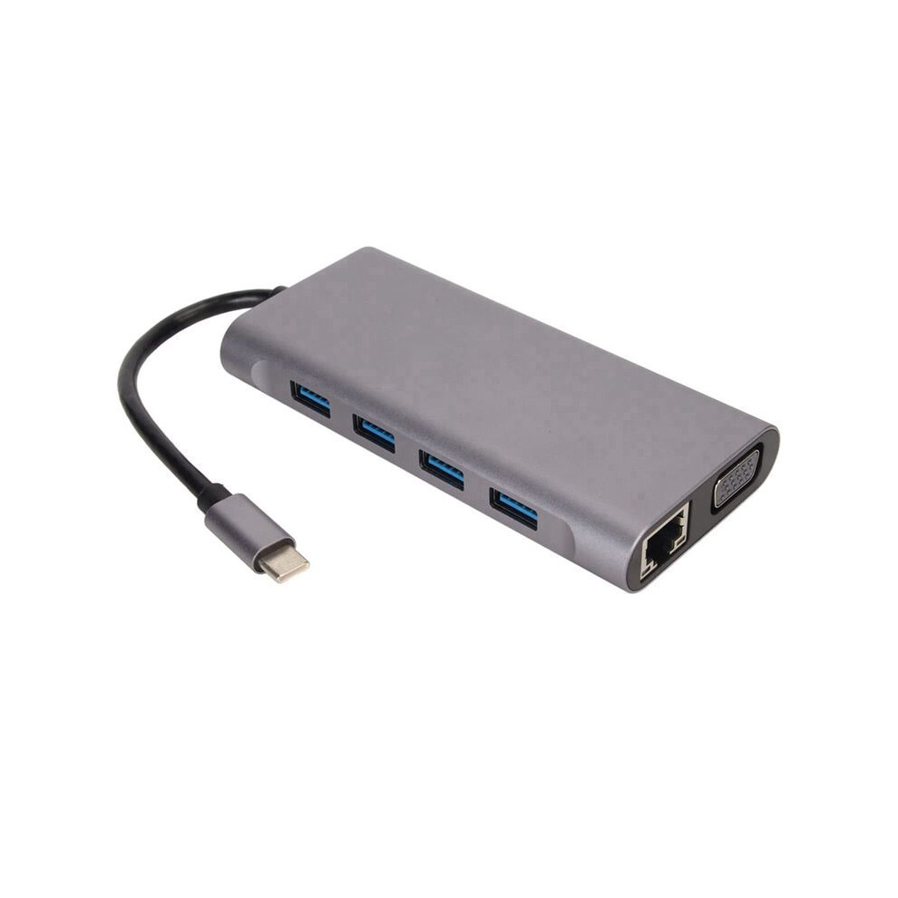 Usb C Hub Adapter With 4K Hd,Vga,Usb 3.0,100Mbps Rj45 Ethernet,87W Pd For Pro, Pro 4713086552368