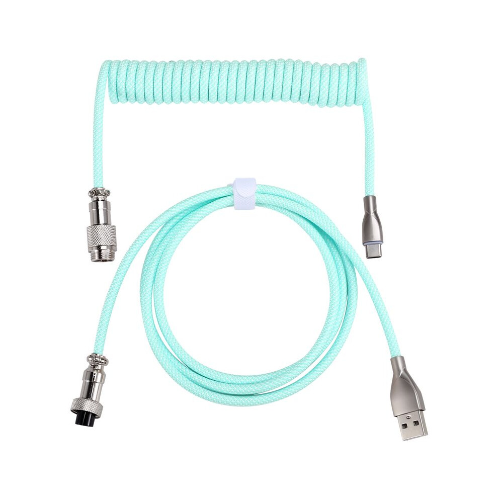 Usb C Coiled Keyboard Cable Braided Mechanical Keyboard Cable With Detachable Metal Cord 1.5M Usb-C To Usb-A D 4712242027474