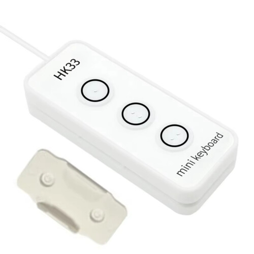 3 Key USB Macro Programming Key Keypad USB Keyboard Support Multiple Platform Portable Custom  Keyboard White 2