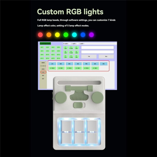 Programming Macro Custom Knob Keyboard RGB 6 Key Copy Paste  Button Gaming Keypad Mechanical Hotswap Macropad 2