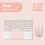 Tastiera  Touchpad con Mouse per PC Tablet Gaming Tastiera Wireless Rosa 6