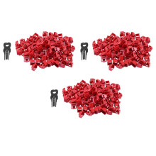 300Pcs Red RJ45 Port Ethernet LAN Hub Anti Dust Cover Plug Cap Blockout Protector with Proprietary Lock and Key
