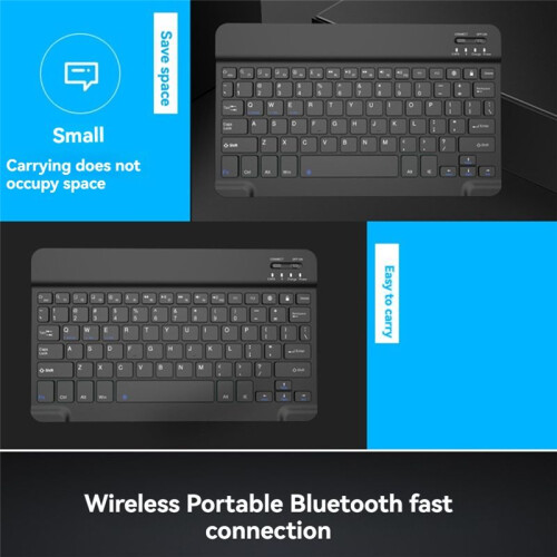 Keyboard Portable Keyboard for Tablet PC Tablet Gaming Accessories Black