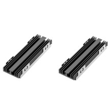 2X M.2 SSD NVMe Heat Sink M2 2280 Solid State Hard Disk Aluminum Heatsink Gasket for M.2 2230 2280 NGFF NVME SSD