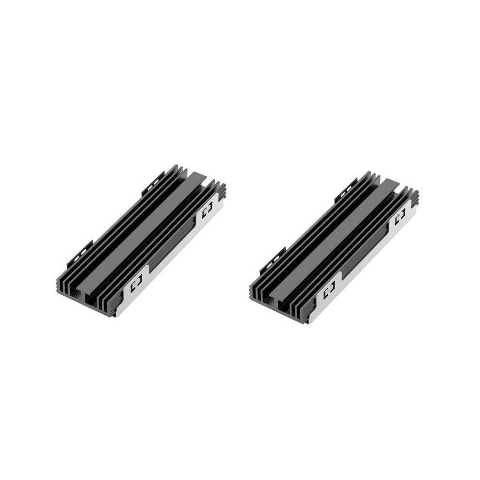 2X M.2 Ssd Nvme Heat Sink M2 2280 Solid State Hard Disk Aluminum Heatsink Gasket For M.2 2230 2280 Ngff Nvme Ssd 4713143003437
