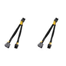2X Double 4 Broches IDE Vers GPU Double 8 Broches (6 + 2) Câble D'Alimentation à Broches Adaptateur de Carte D'Affichage Vidéo Graphique PCI-E