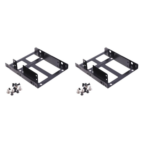 2X Double Layer SSD Metal Frame 2.5 to 3.5 Internal Mounting Computer SSD Hard Drive Dual Desktop Converter Bracket