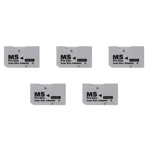 5X Memory Stick Pro Duo Card Reader Micro- TF to MS Pro Card Adapter Single Dual Slots for  PSP Gamepad