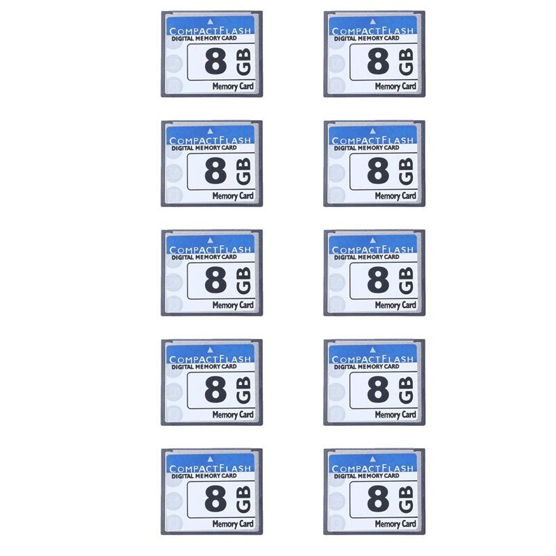 10X Professional Carte Mémoire Compact Flash 8 Go (Whiteandblue) on OnBuy